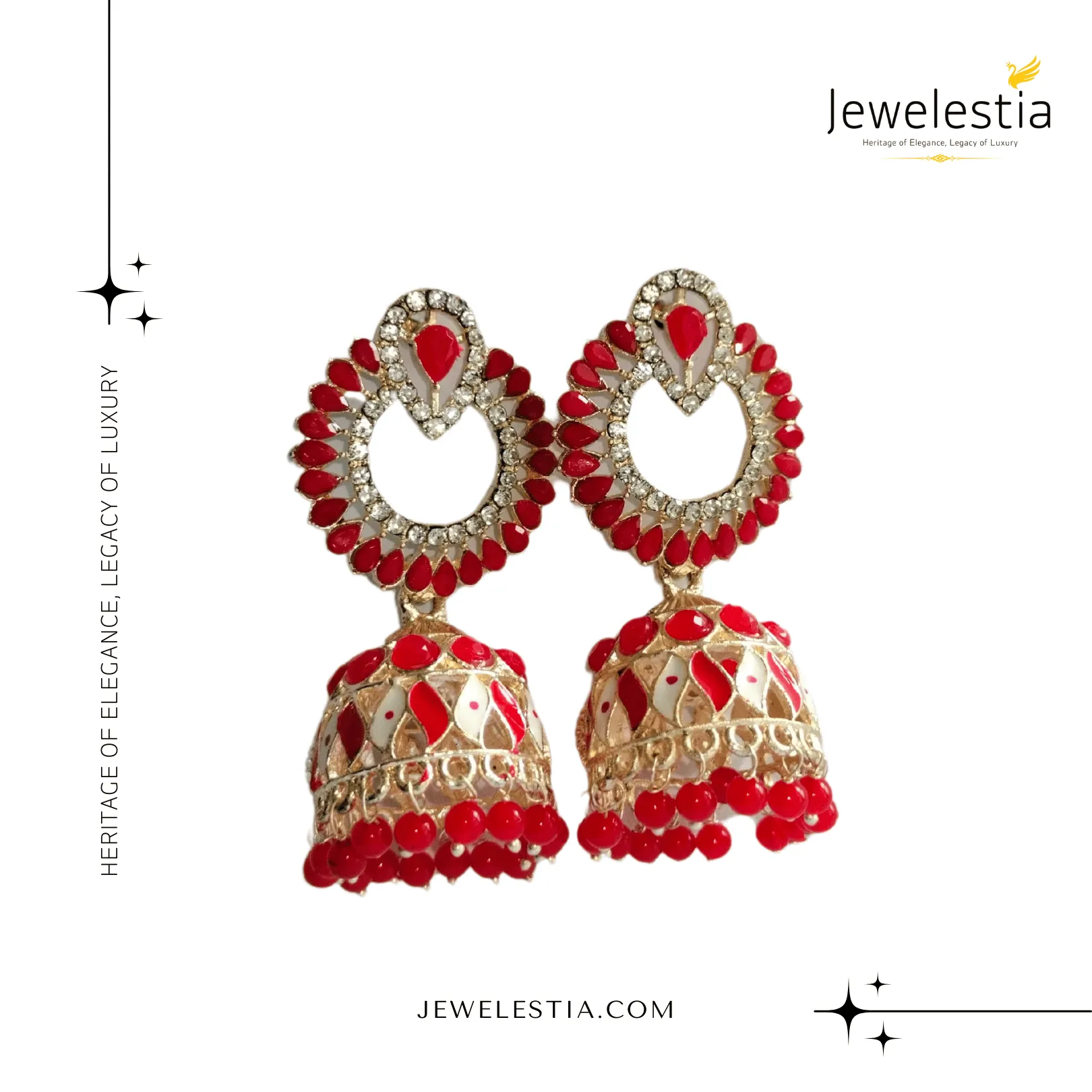 Jewelestia Royal Radiant Jhumka Earrings