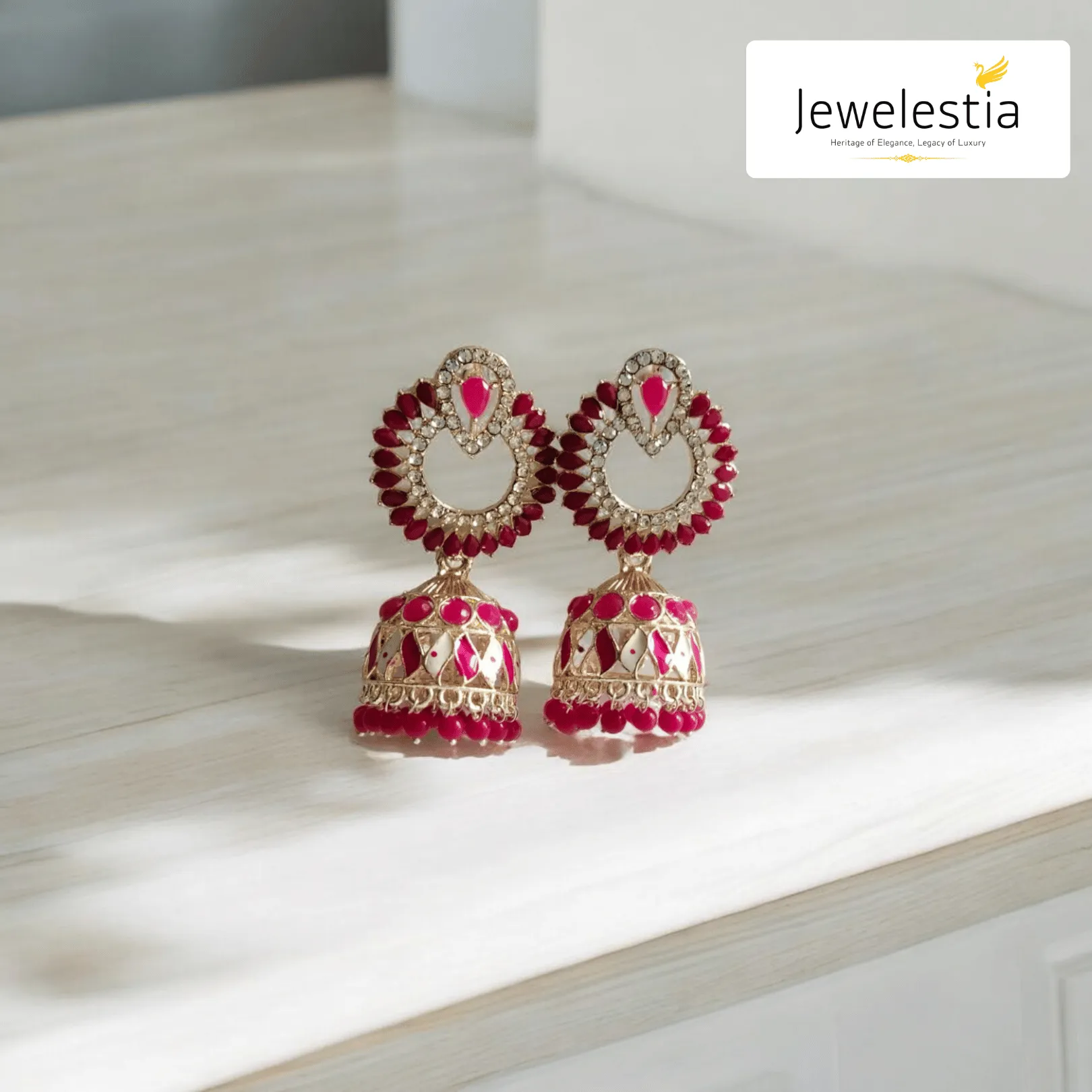 Jewelestia Royal Radiant Jhumka Earrings