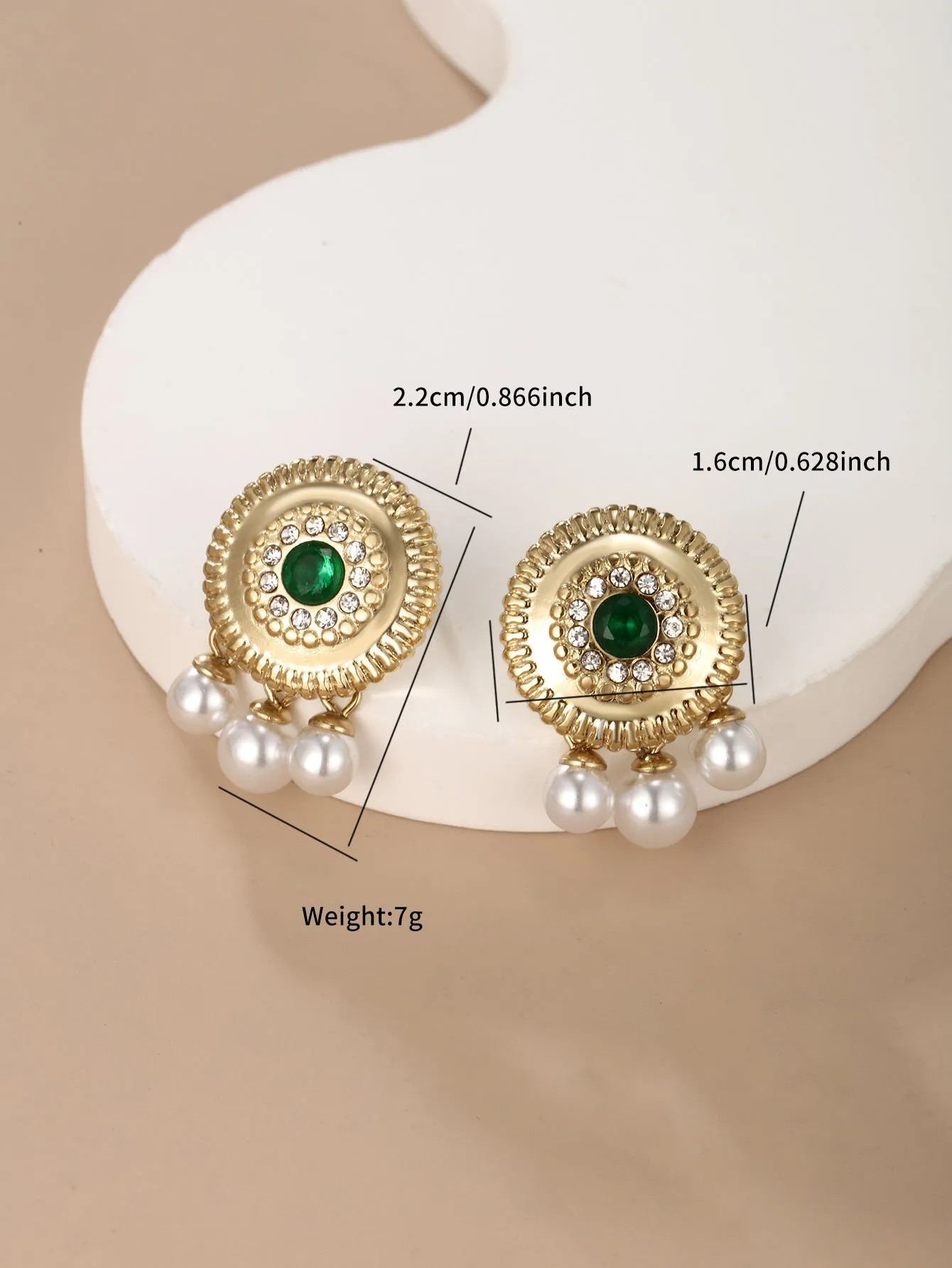 Jewelry Light Luxury Niche Imitation Pearl Earrings Women's Geometric Style Earrings Stylish Design Earrings