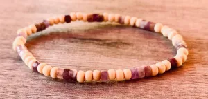 Jodie Handmade Amethyst and Wood Expandable Bracelet