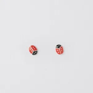 Ladybird Silver Ear Stud - Elegant and Stylish Accessory