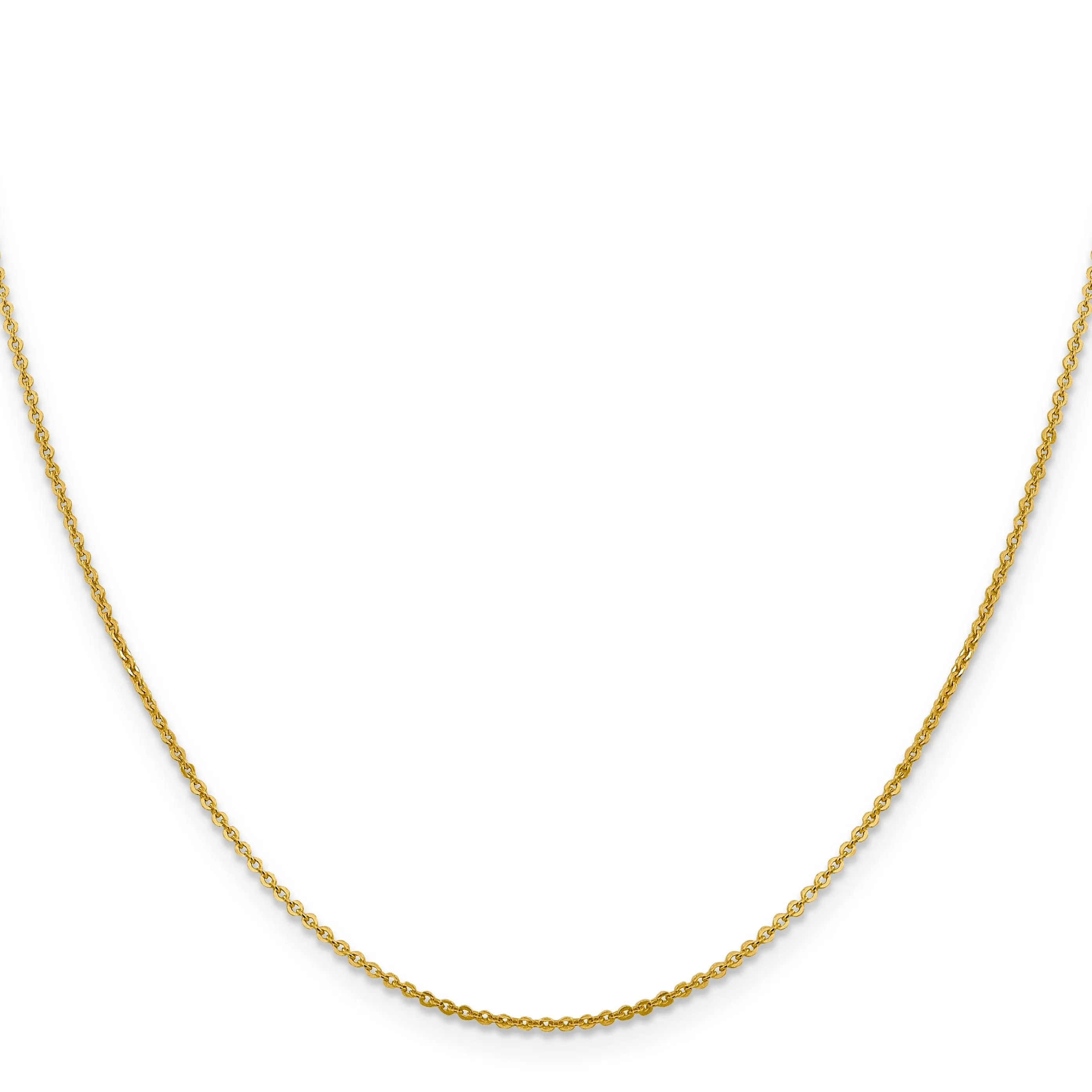 Leslie 14k Yellow Gold 1.4 mm Flat Cable Chain