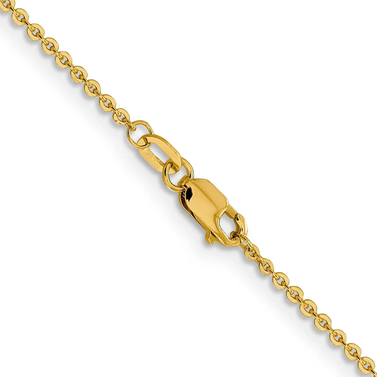 Leslie 14k Yellow Gold 1.4 mm Flat Cable Chain