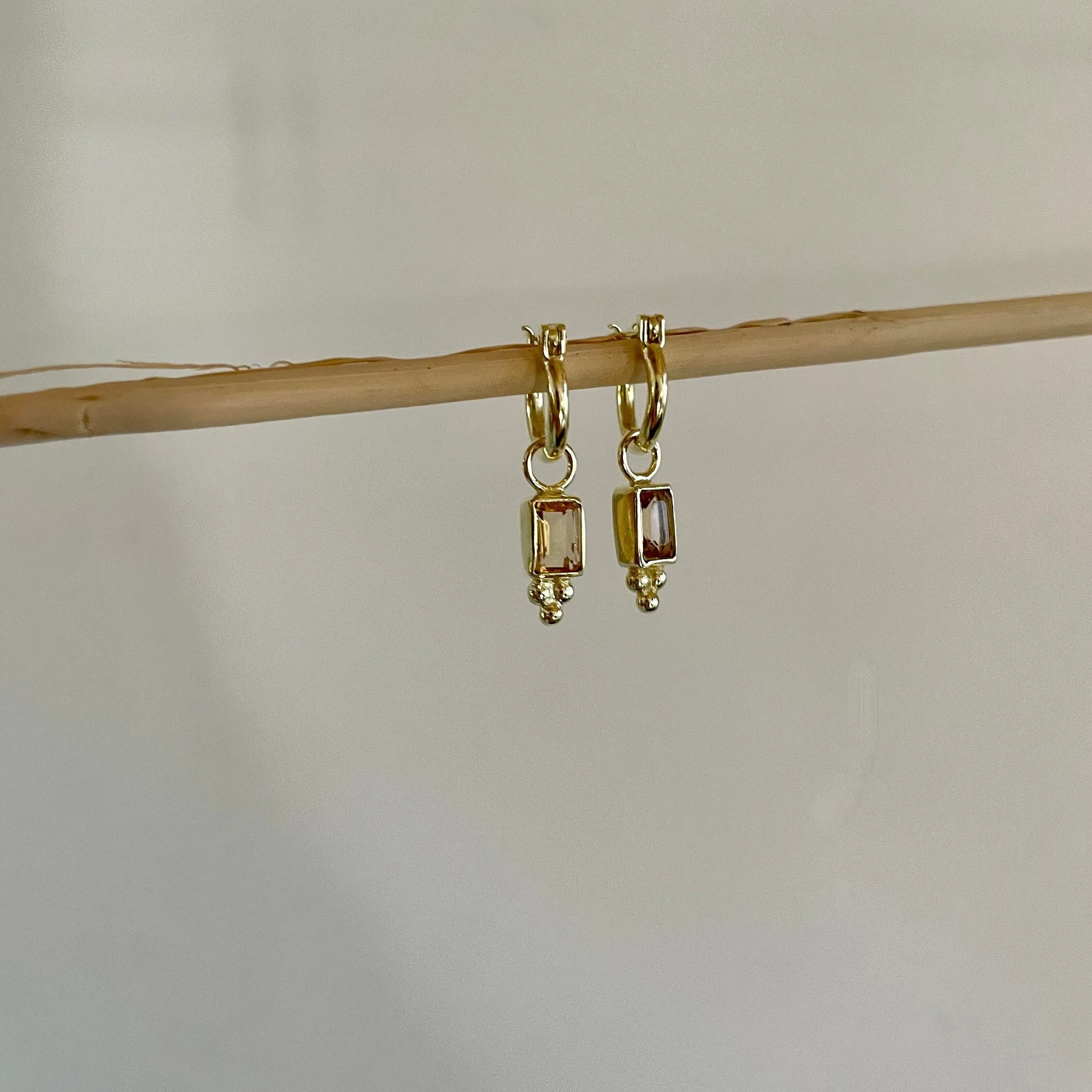 Lias 14K Vermeil Gold Citrine Hoops