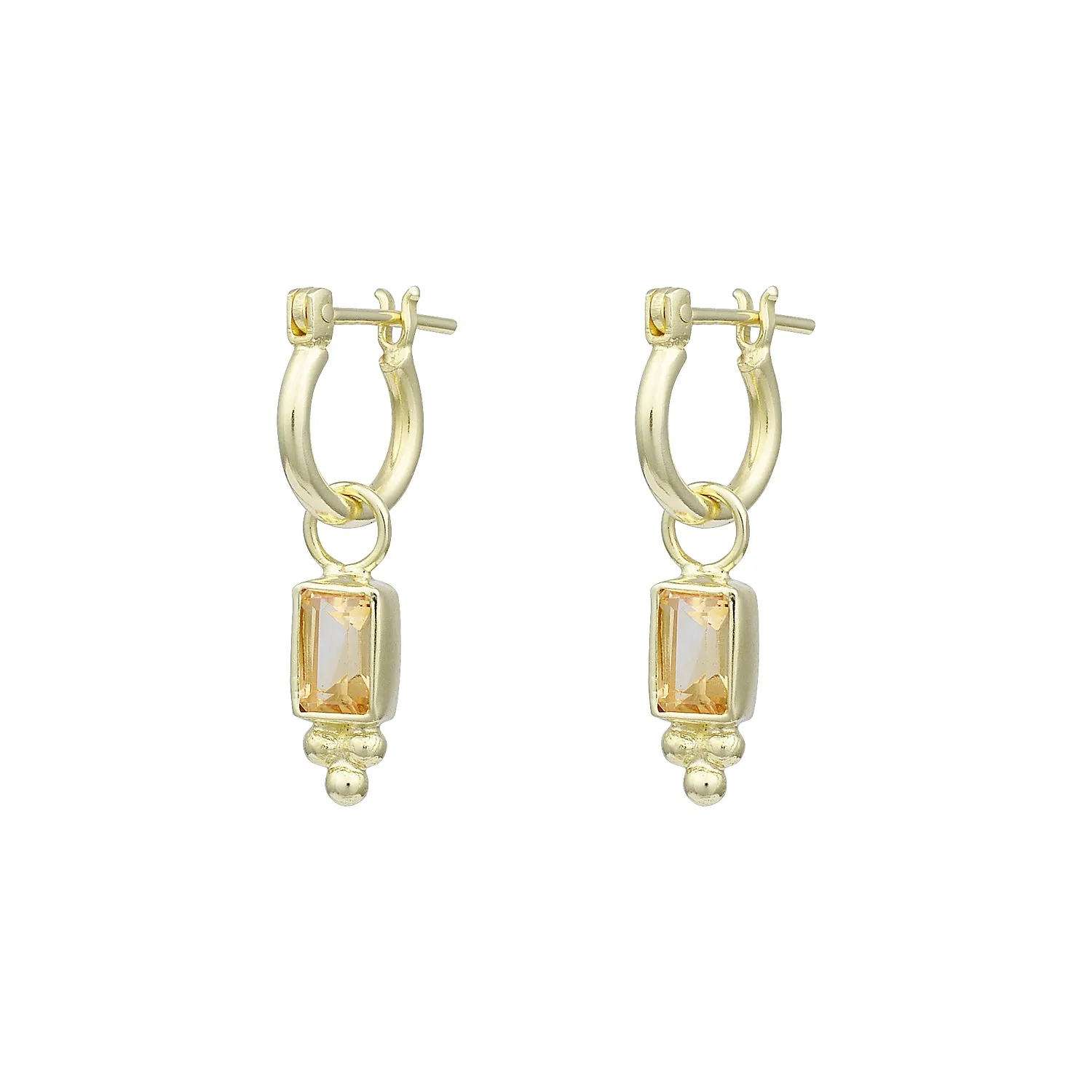 Lias 14K Vermeil Gold Citrine Hoops