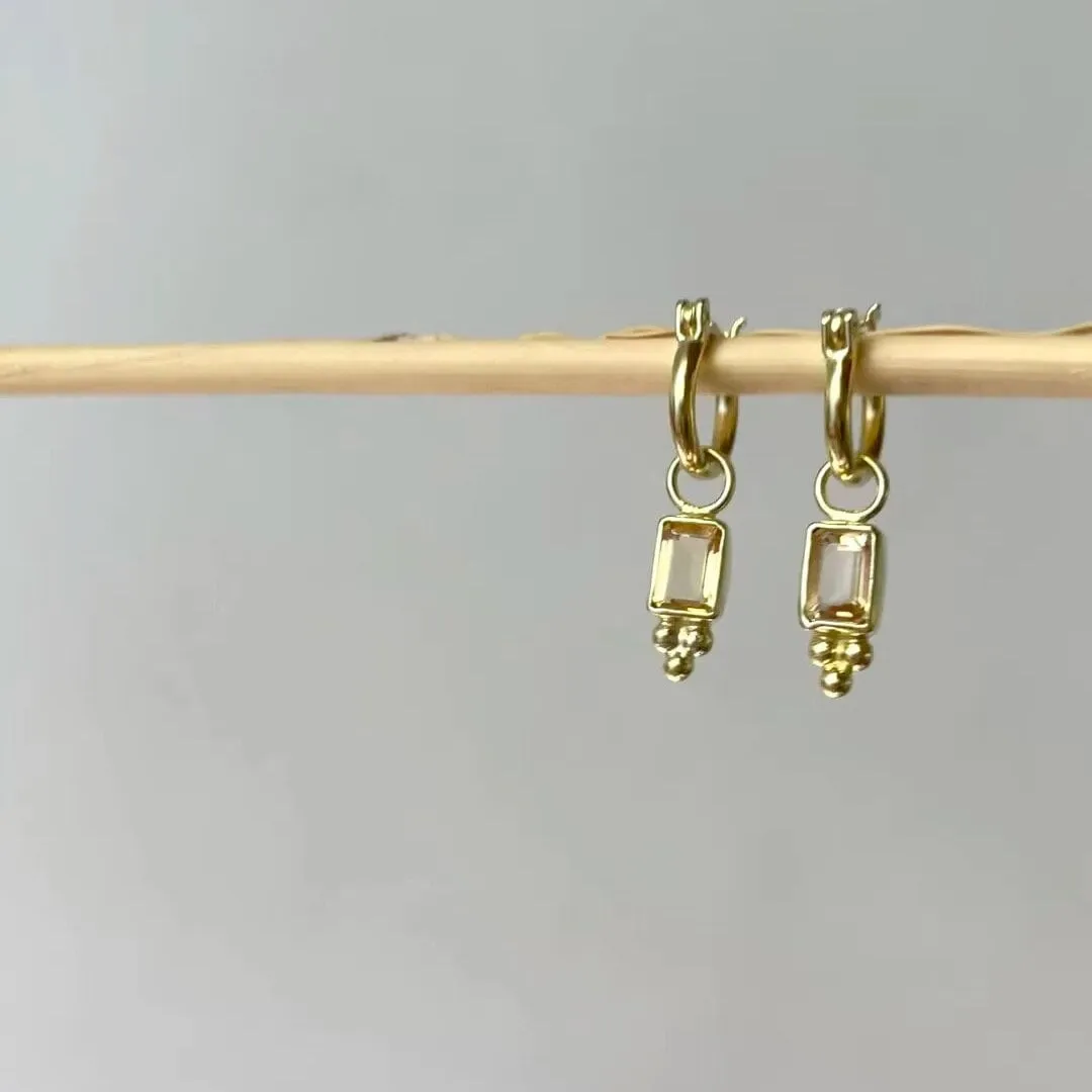 Lias 14K Vermeil Gold Citrine Hoops