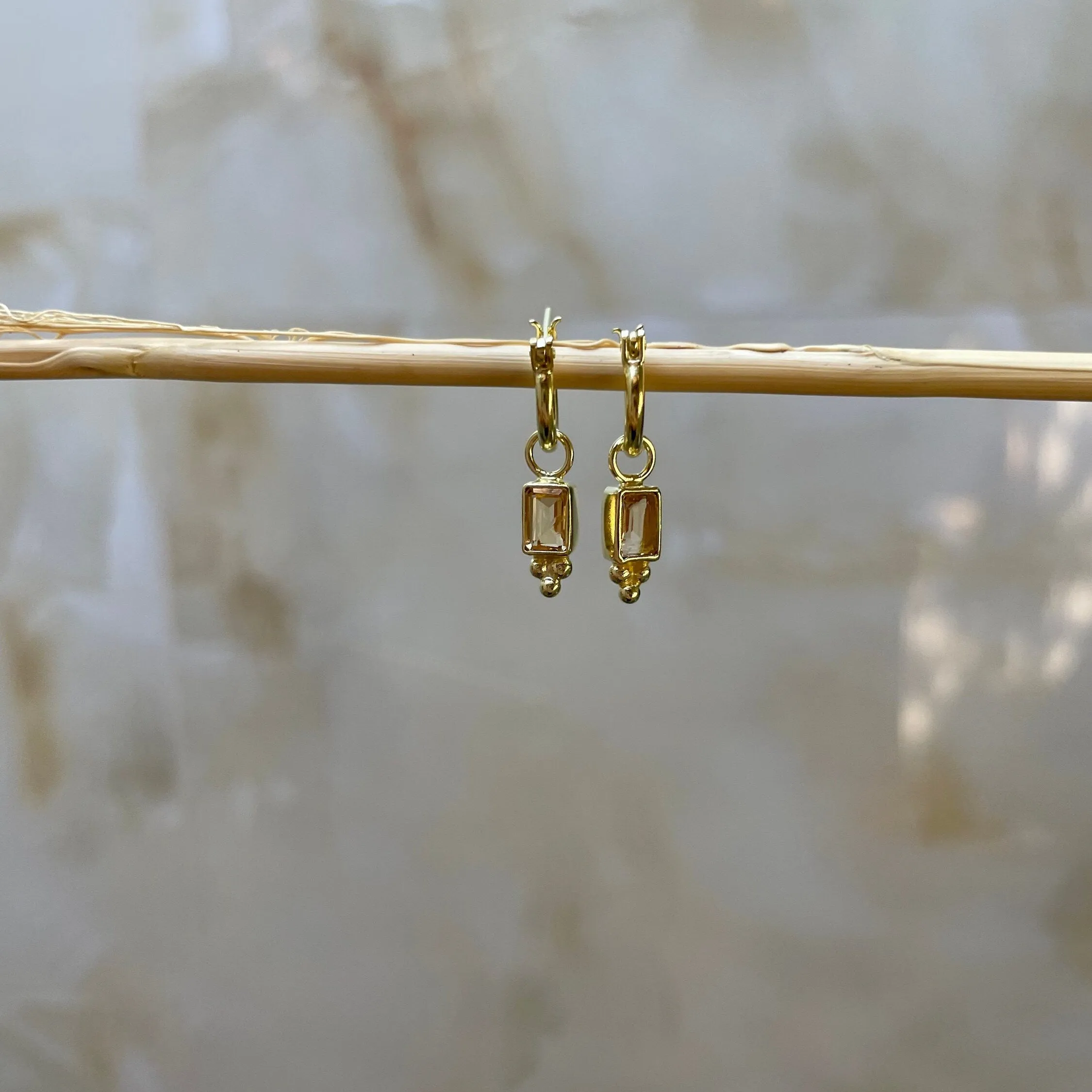 Lias 14K Vermeil Gold Citrine Hoops