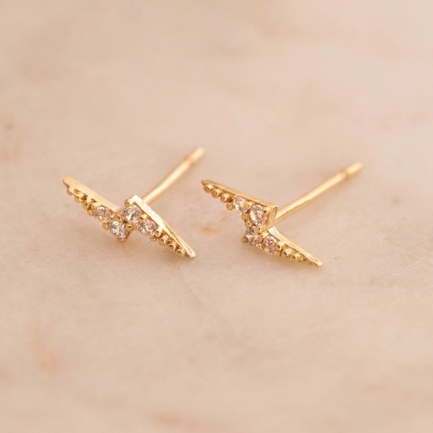 Lightning Studs | 10K Gold