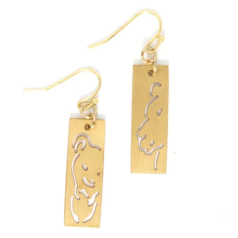 Lioness Cut Out Earrings