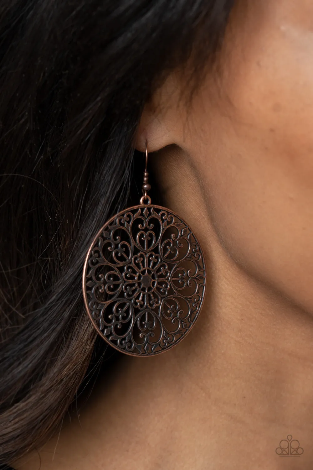 Make A MANDALA Out Of You - Copper Earring