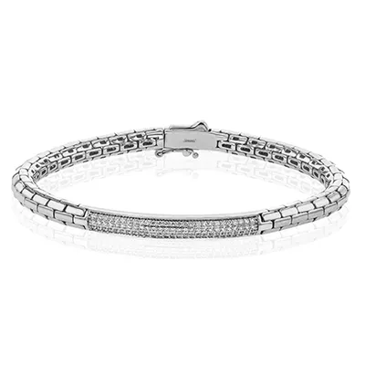 Men's Bracelet In 14k Gold With Diamonds