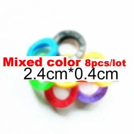 Mixed color 8pcs/16pcs Hollow Multi Color Rubber Soft Key Locks Keys Cap Key Covers Topper Keyring