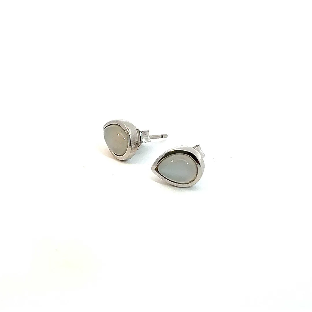 Moonstone Teardrop Studs