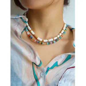 Natural Stone Colorful Beaded Necklace