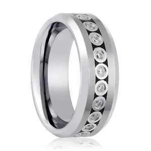 NESO | Tungsten Ring Bezel Set CZ Eternity