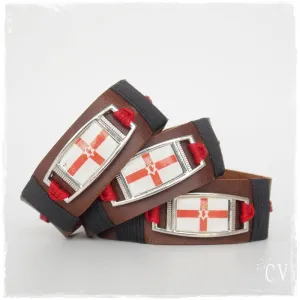 Northern Ireland Flag Leather Bracelet