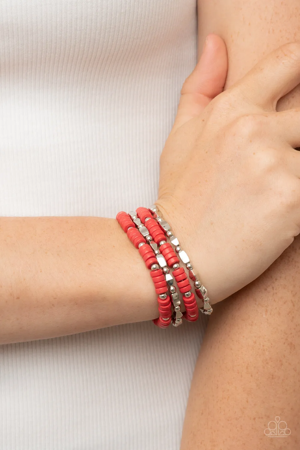 Open Door Jewelry - Anasazi Apothecary - Red Bracelet - Paparazzi Accessories