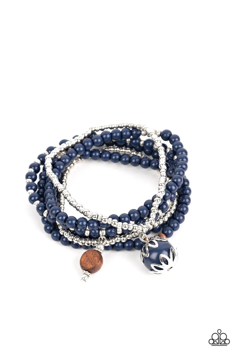 Open Door Jewelry - Epic Escapade - Blue Bracelet - Paparazzi Accessories