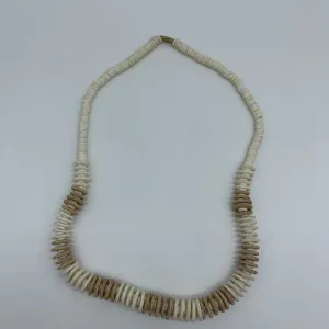 Ostrich Egg Shells Necklace- Natural 2 Toned Mena