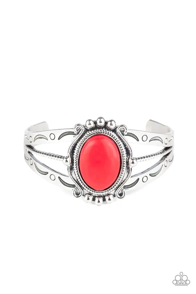 Paparazzi Bracelet ~ Very TERRA-torial - Red