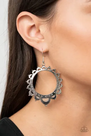 Paparazzi Earring ~ Casually Capricious - Silver