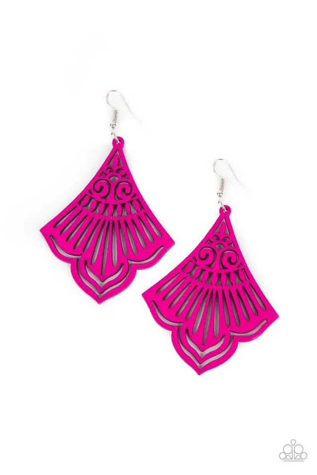 Paparazzi Earring ~ Eastern Escape - Pink