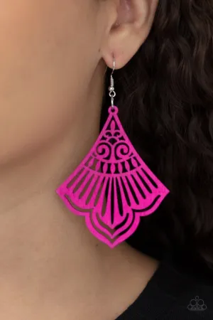 Paparazzi Earring ~ Eastern Escape - Pink