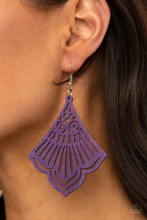 Paparazzi Earring ~ Eastern Escape - Purple