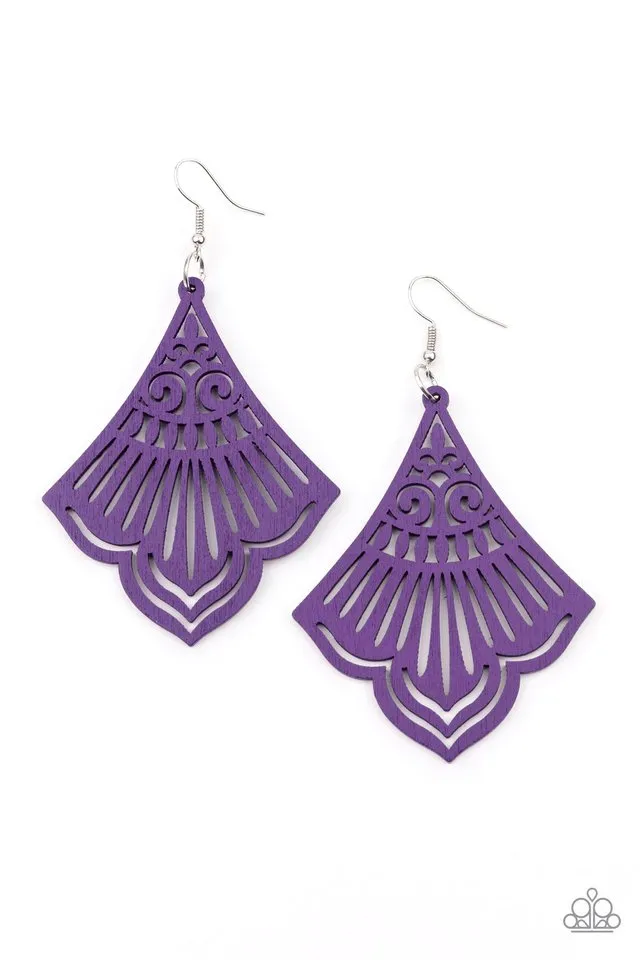 Paparazzi Earring ~ Eastern Escape - Purple