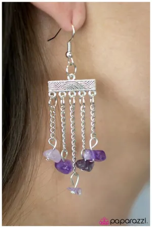 Paparazzi Earring ~ Natural-Born Bombshell - Purple