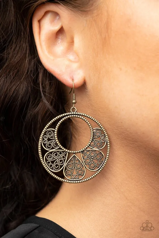 Paparazzi Earring ~ Petal Promenade - Brass