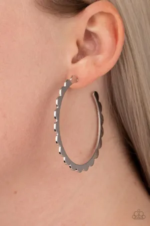 Paparazzi Earring ~ Radiant Ridges - Silver