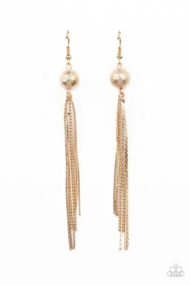 Paparazzi Earring ~ SLEEK-ing Revenge - Gold