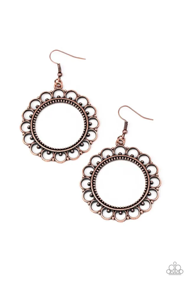 Paparazzi Earring ~ Sun Lounge - Copper