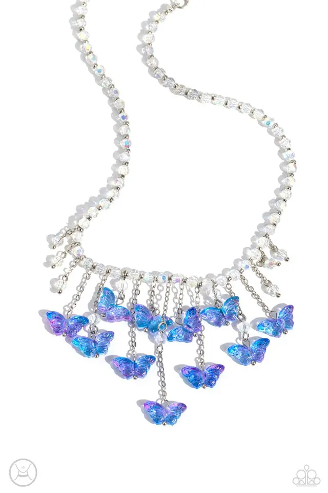 Paparazzi Necklace ~ Majestic Metamorphosis - Blue