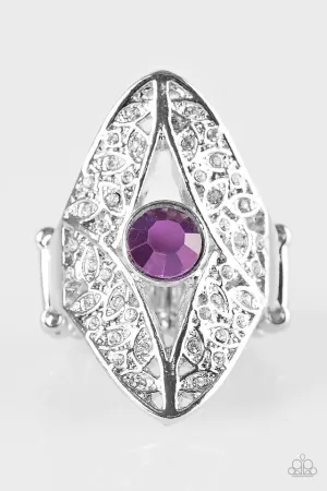 Paparazzi Ring ~ Glittering Gardens - Purple