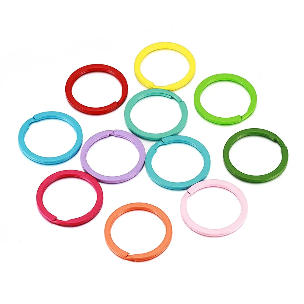 Pastel Color Key Rings (10-Pack)