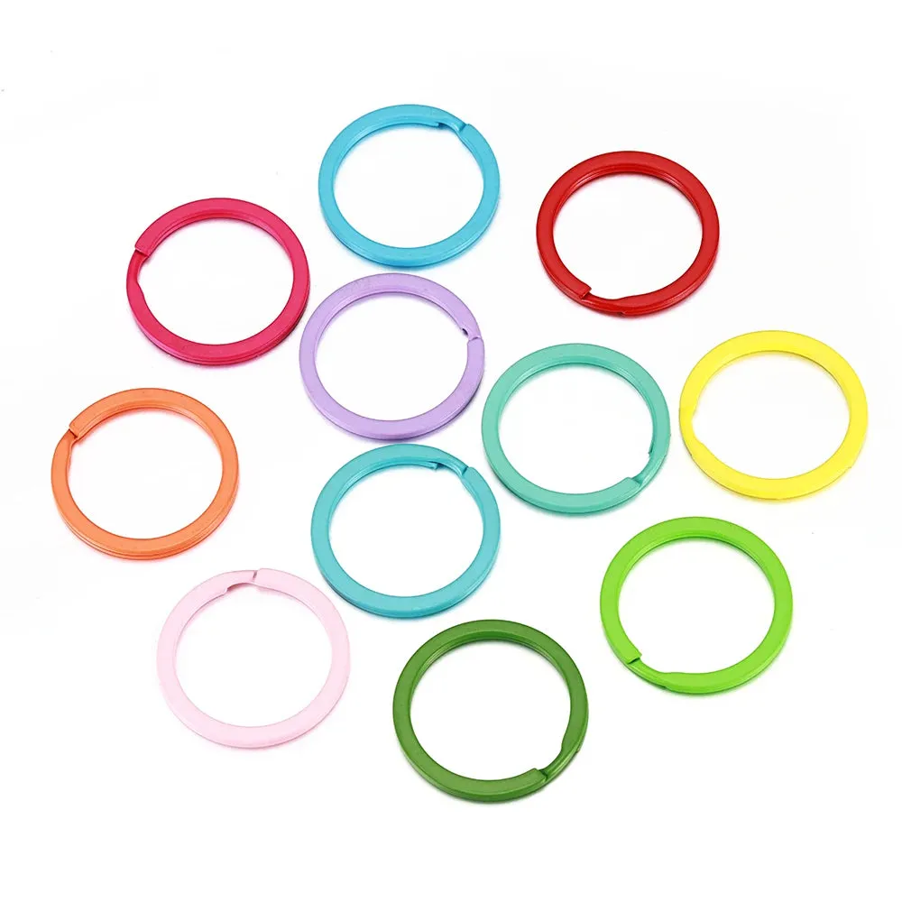 Pastel Color Key Rings (10-Pack)