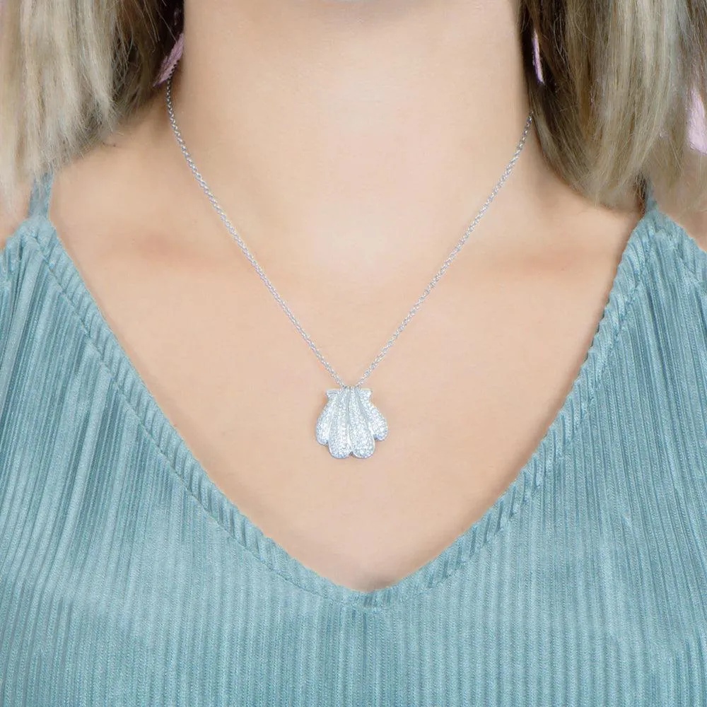 Pavé Oyster Shell Pendant