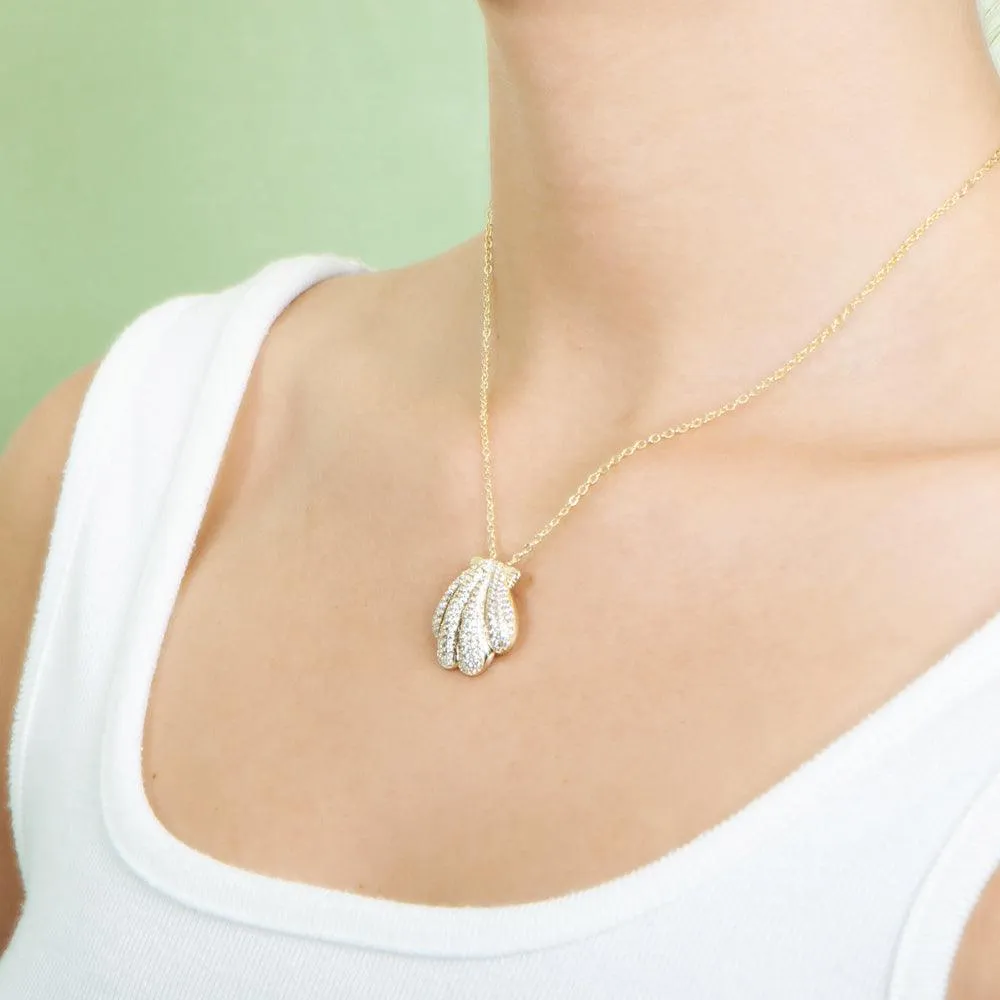 Pavé Oyster Shell Pendant