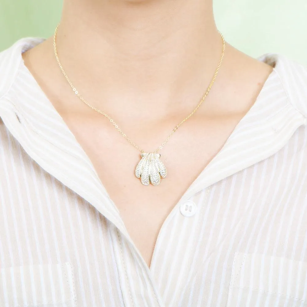 Pavé Oyster Shell Pendant