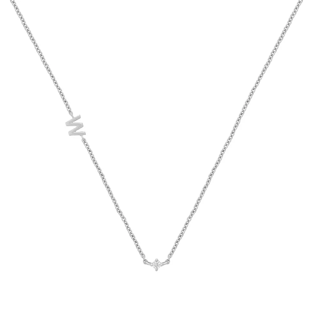 Petite Initial Necklace Sterling Silver