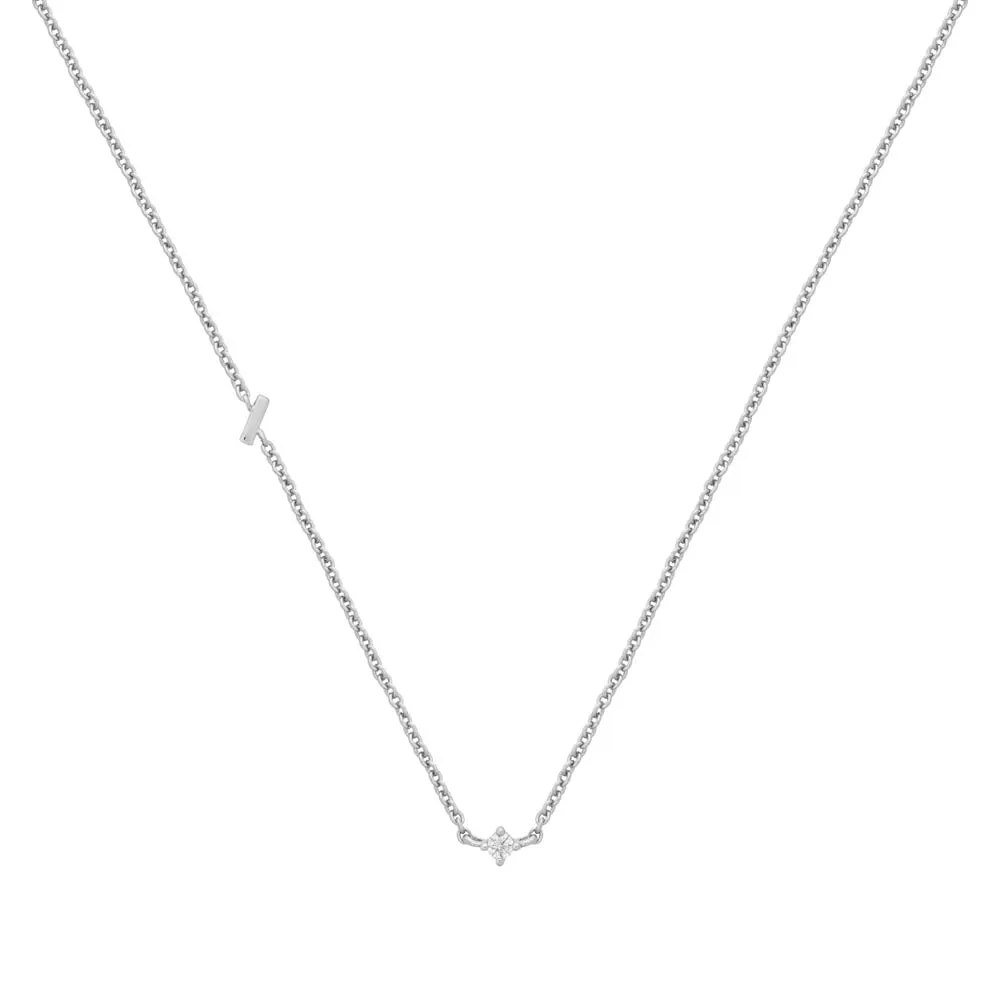 Petite Initial Necklace Sterling Silver