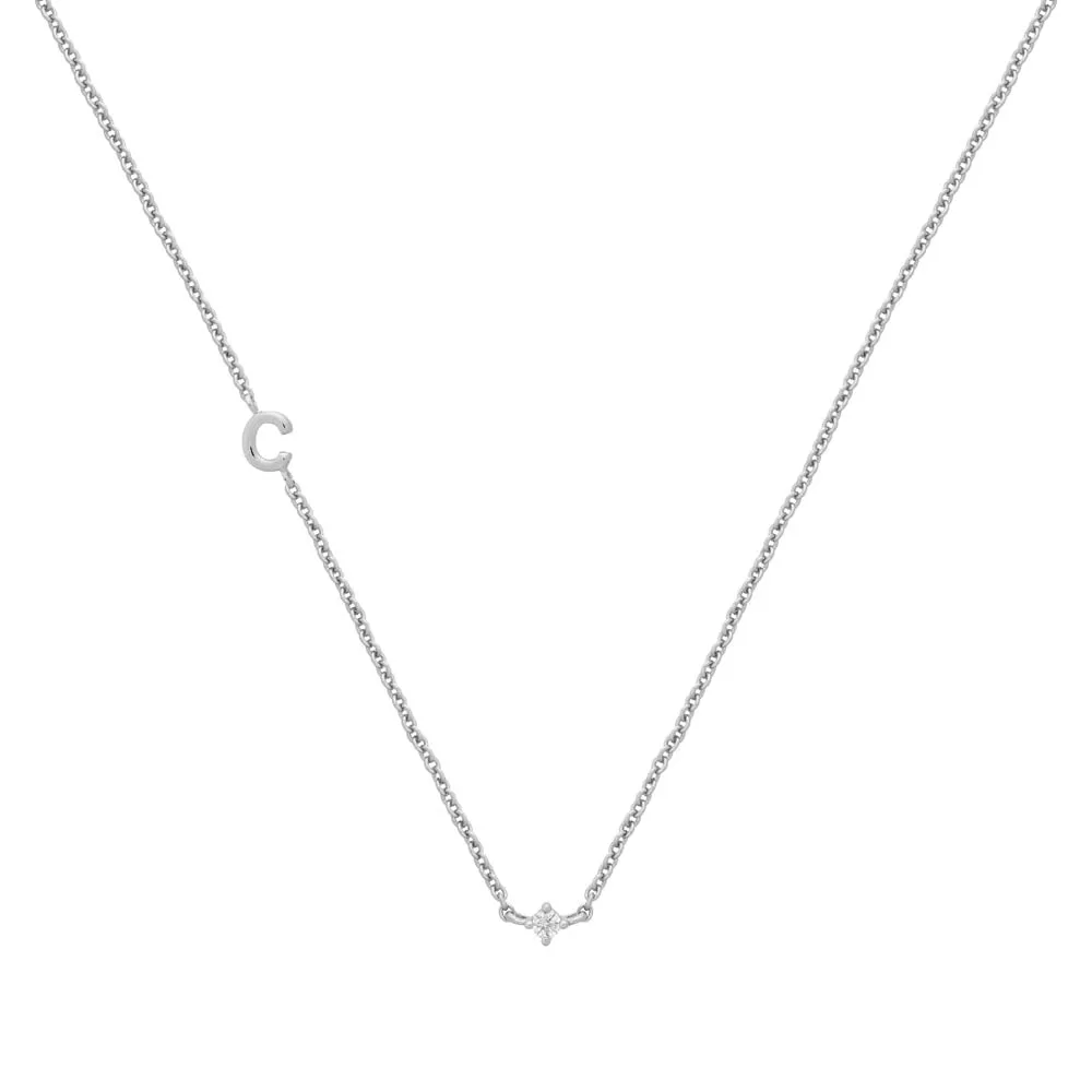 Petite Initial Necklace Sterling Silver