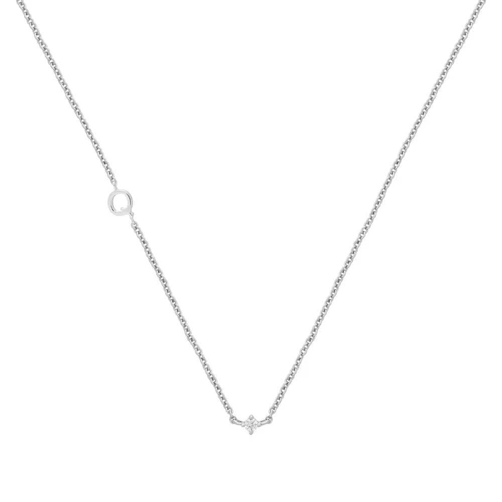 Petite Initial Necklace Sterling Silver