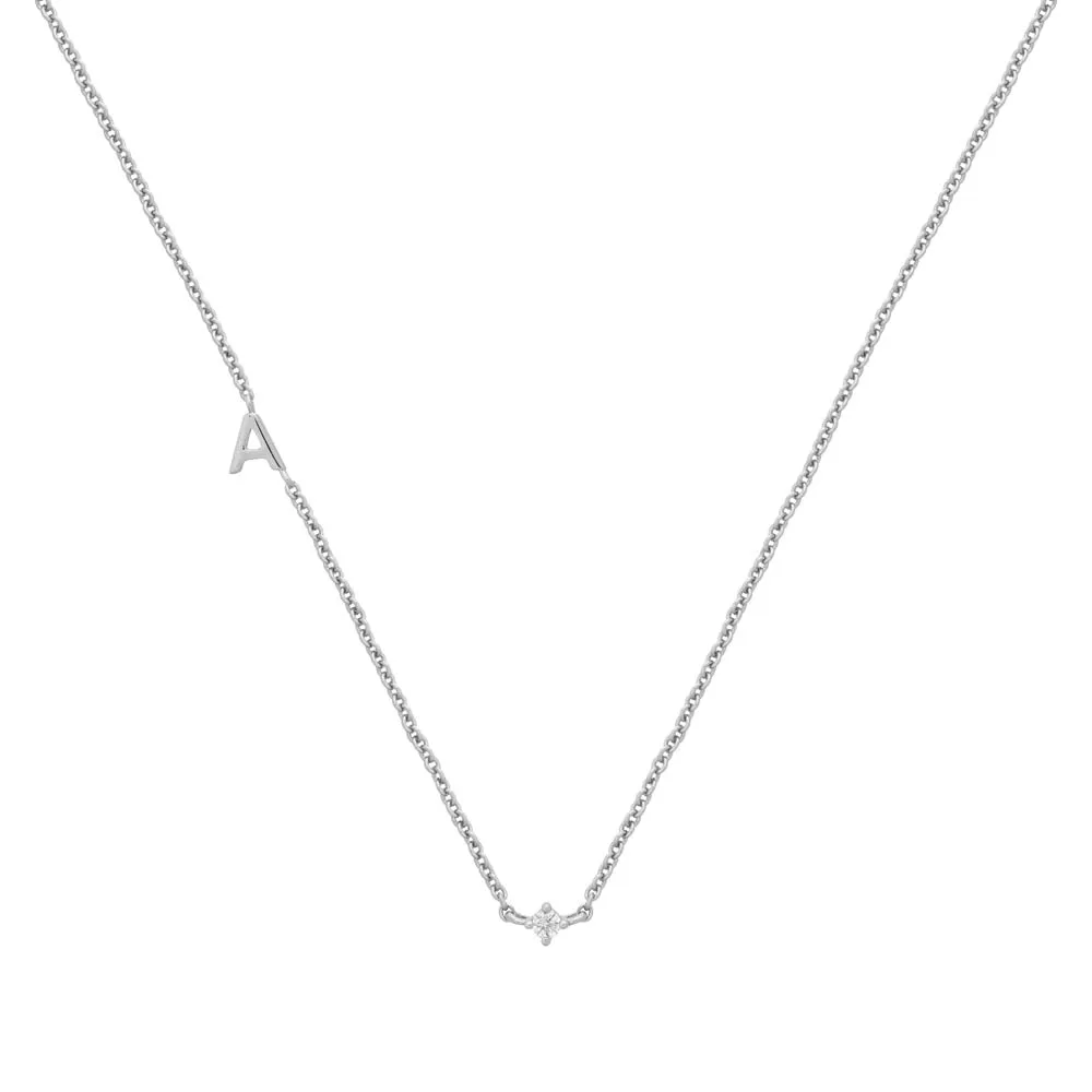 Petite Initial Necklace Sterling Silver