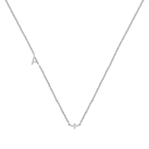 Petite Initial Necklace Sterling Silver