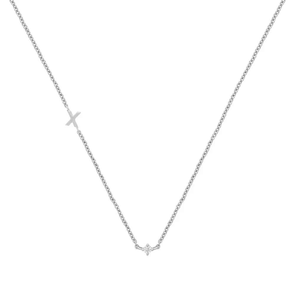 Petite Initial Necklace Sterling Silver