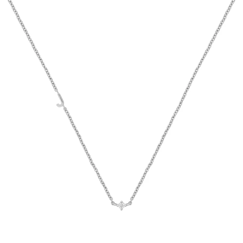 Petite Initial Necklace Sterling Silver