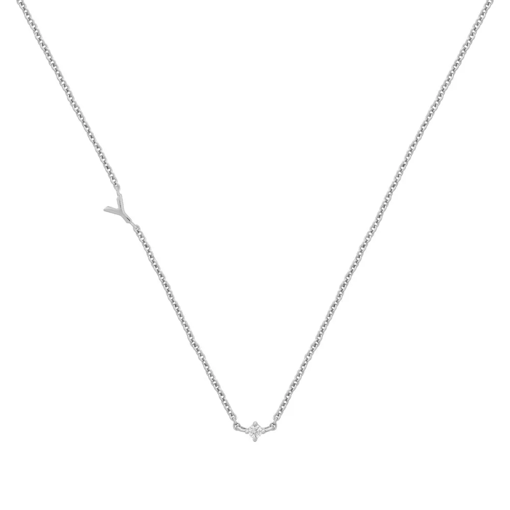 Petite Initial Necklace Sterling Silver